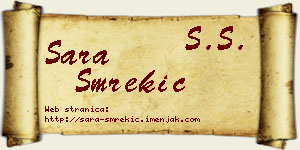 Sara Smrekić vizit kartica